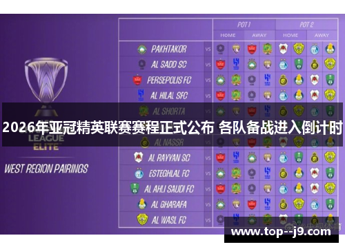 2026年亚冠精英联赛赛程正式公布 各队备战进入倒计时